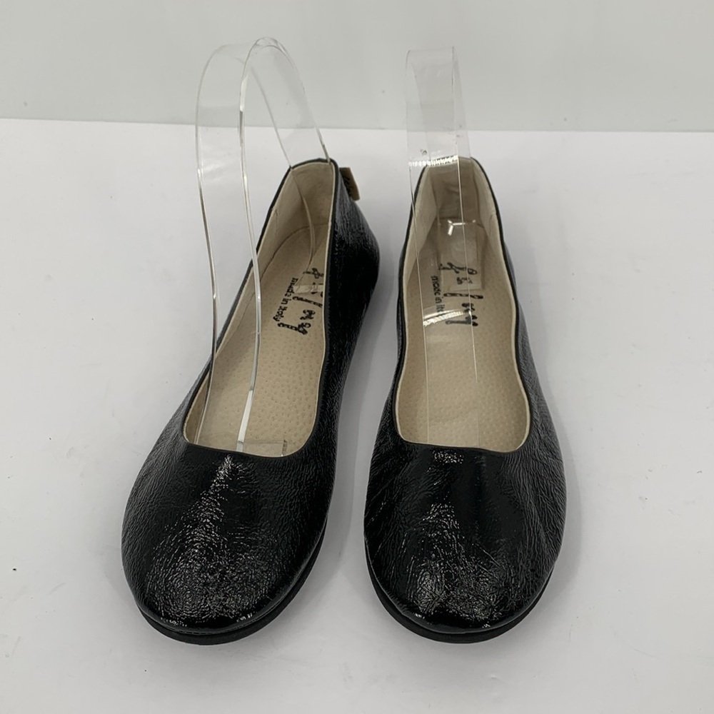 FS/NY French Sole Sloop ballet flats black patent shoe Italy slip-on new 8 - Picture 4 of 6